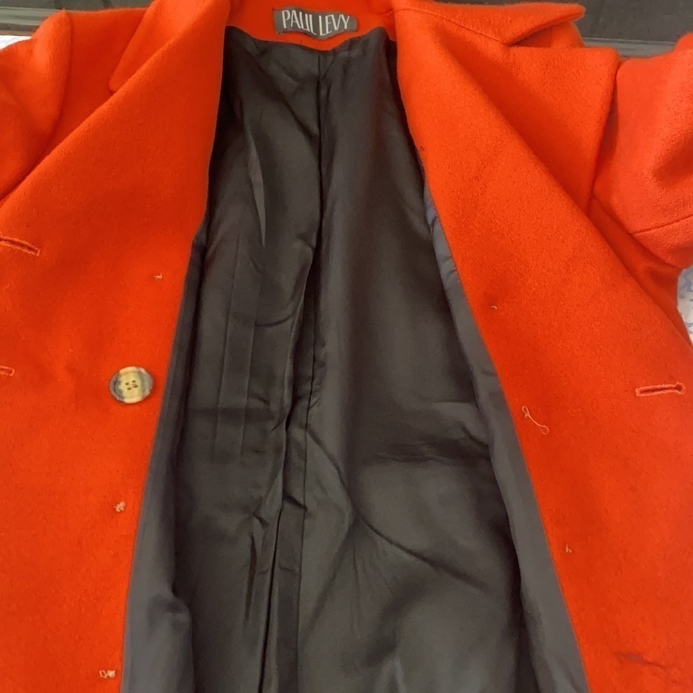 PAUL LEVY Vintage Wool Double Breast Coat Size M NEW - Picture 12 of 13